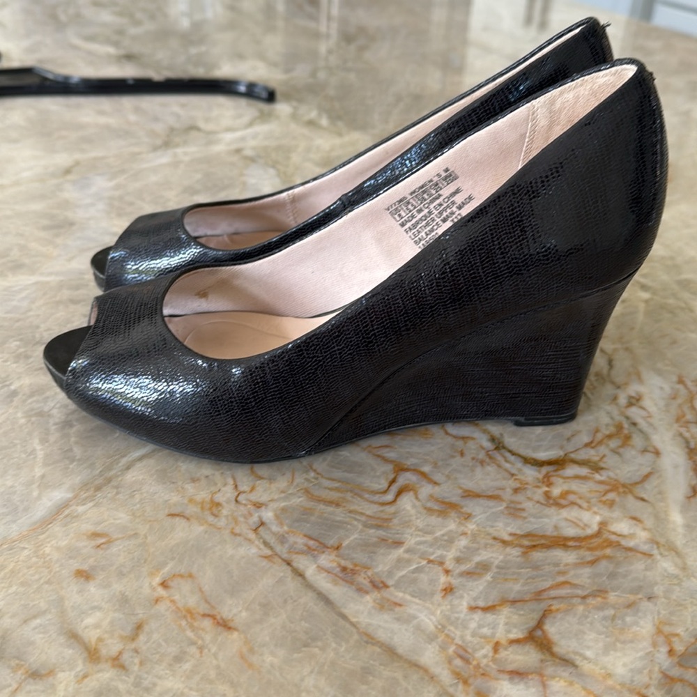 Rockport peep toe wedge navy 8 - Picture 3 of 9